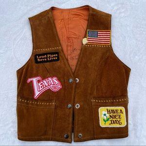 Women’s Leather Motorcycle Vest with Personalized Patches